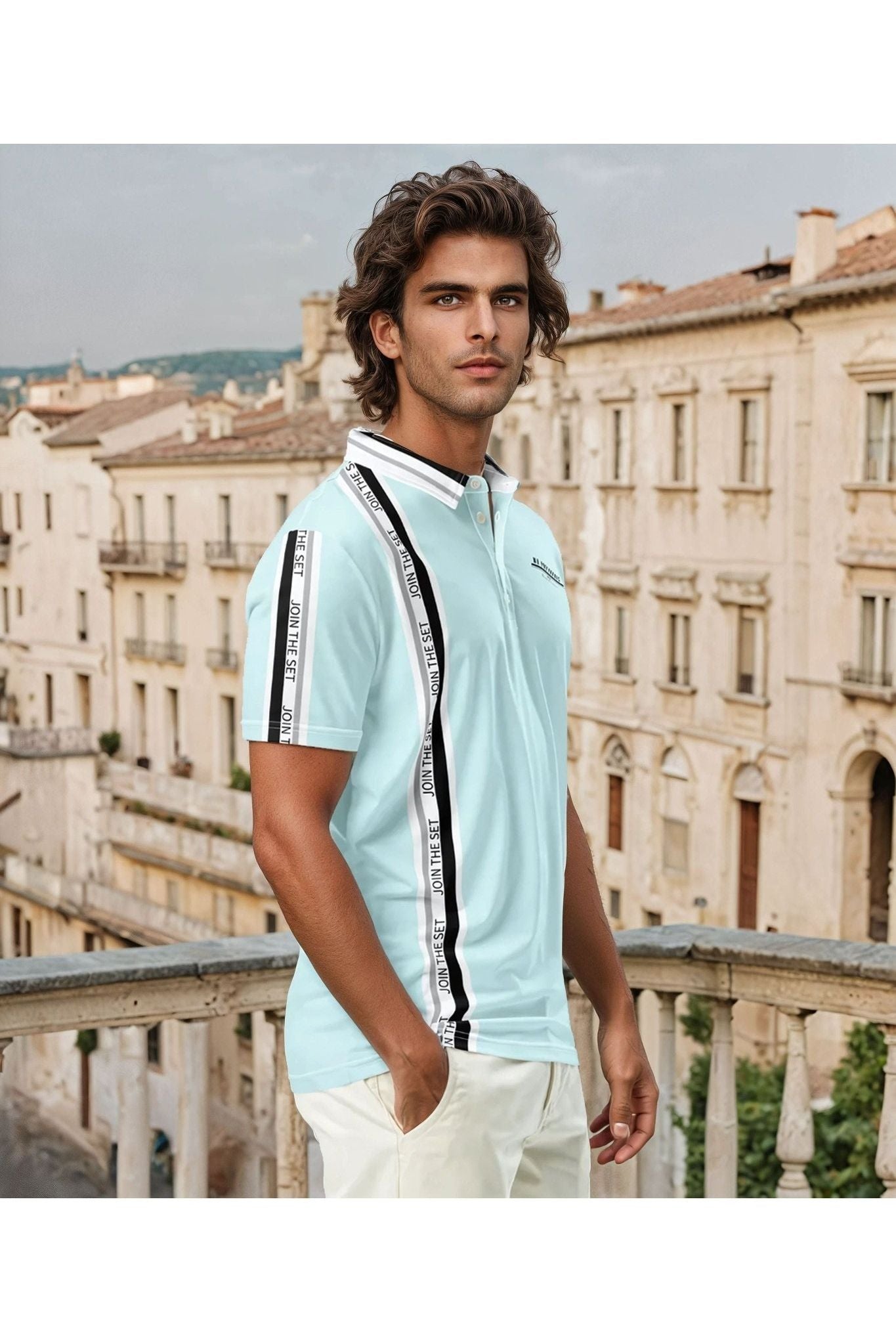 Join The Set Club Photogenic Polo Shirt - Aqua