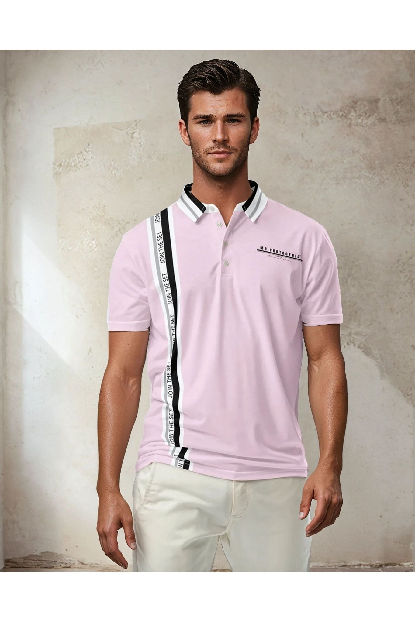 Join The Set Club Photogenic Polo Shirt - Pink