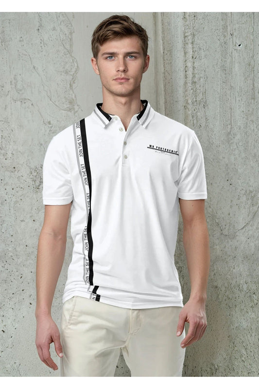 Join The Set Club Photogenic Polo Shirt - White