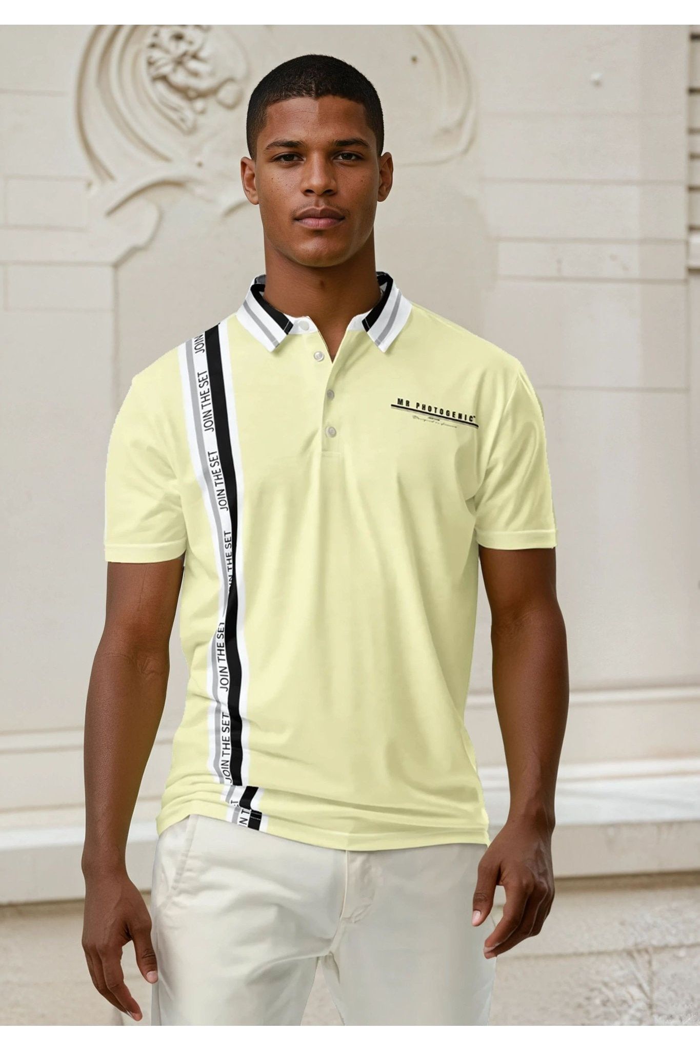 Join The Set Club Photogenic Polo Shirt - Yellow