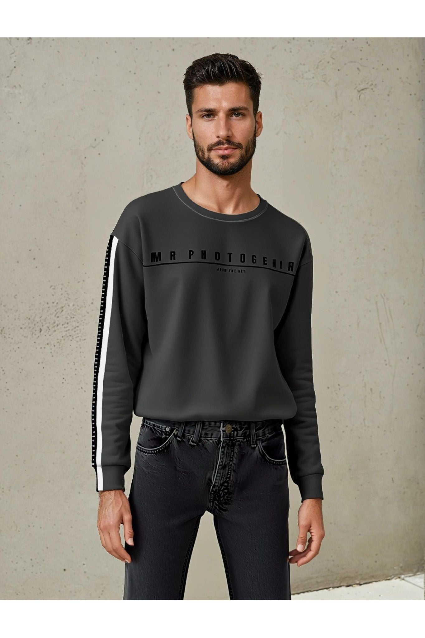 Logo Set Reel Sweatshirt - Grey