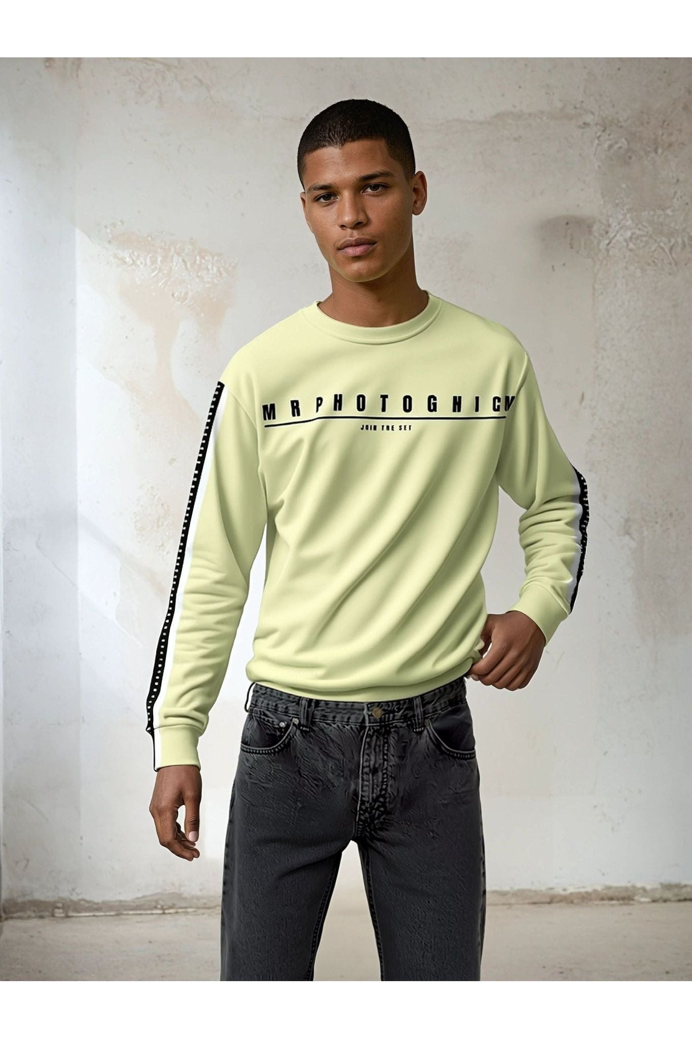 Logo Set Reel Sweatshirt - Yellow