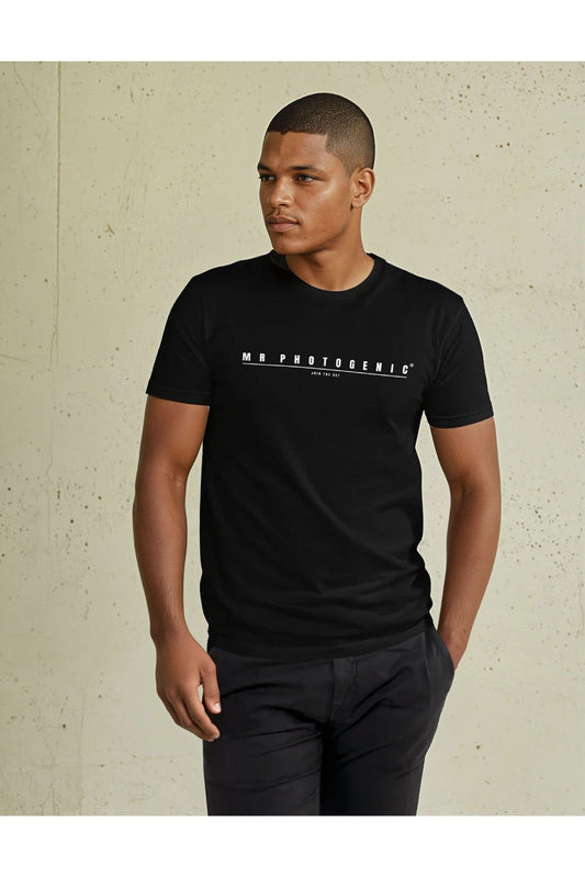 Mr Photogenic Racing Logo Slim Fit T-Shirt - Black
