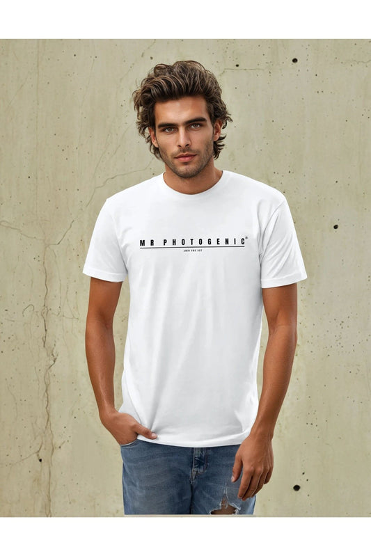 Mr Photogenic Racing Logo Slim Fit T-shirt - White