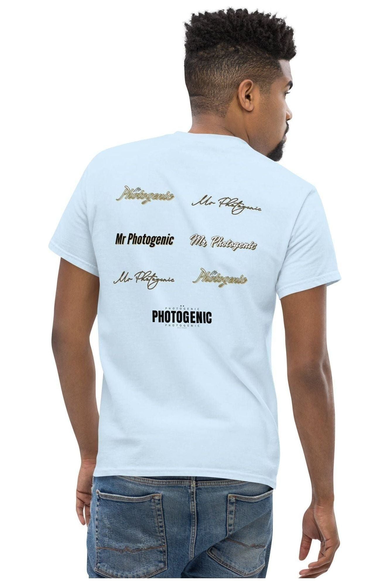 Multi Logo Mr Photogenic T-Shirt - Light Blue