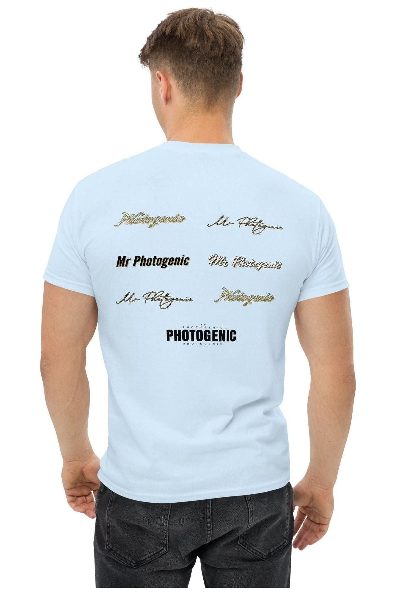 Multi Logo Mr Photogenic T-Shirt - Light Blue