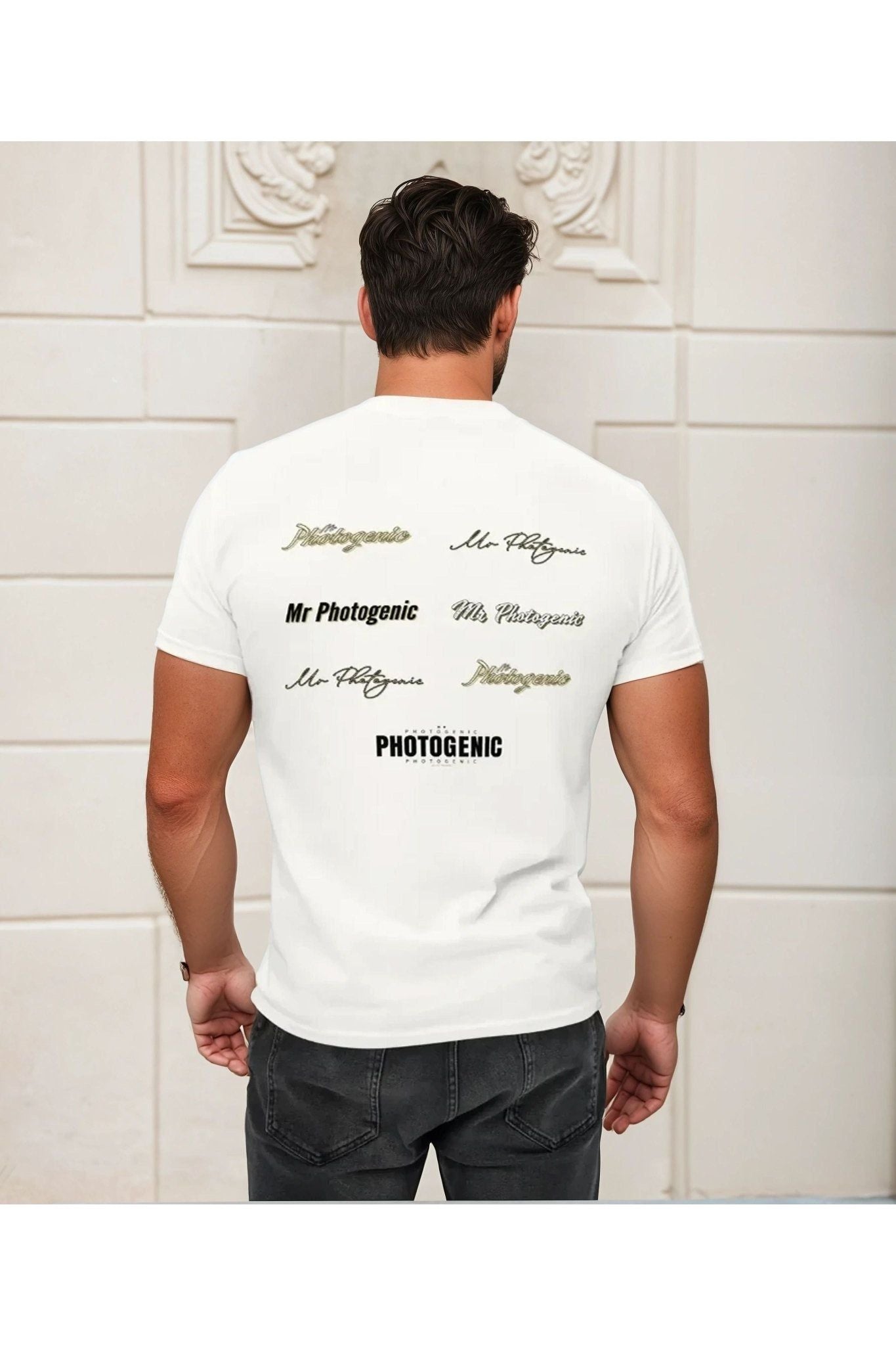 Multi Logo Mr Photogenic T-Shirt - Light Blue