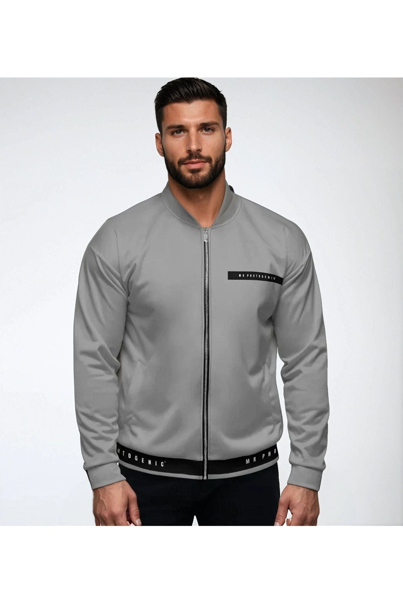 On Set Logo Bomber Jacket - Graphite
