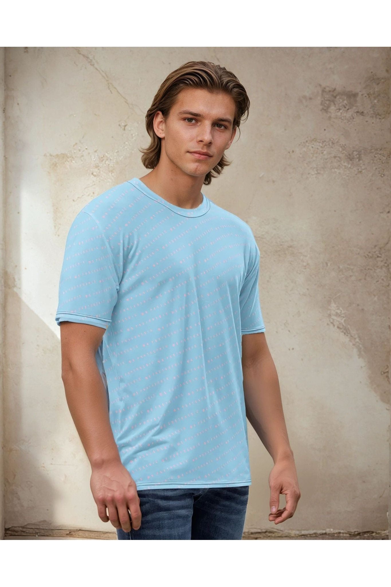 Signature Logo All Over Print T-shirt - French Blue