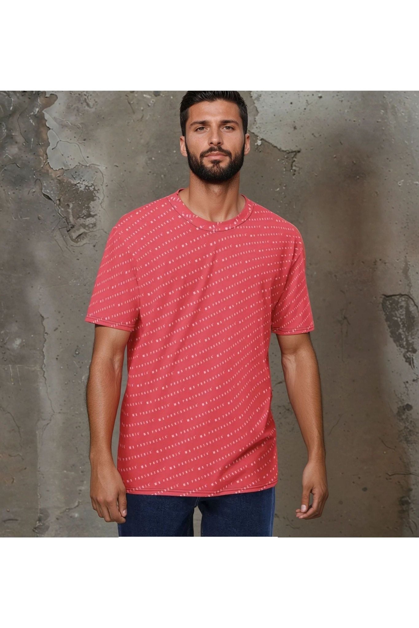 Signature Logo All Over Print T-shirt - Hot Coral