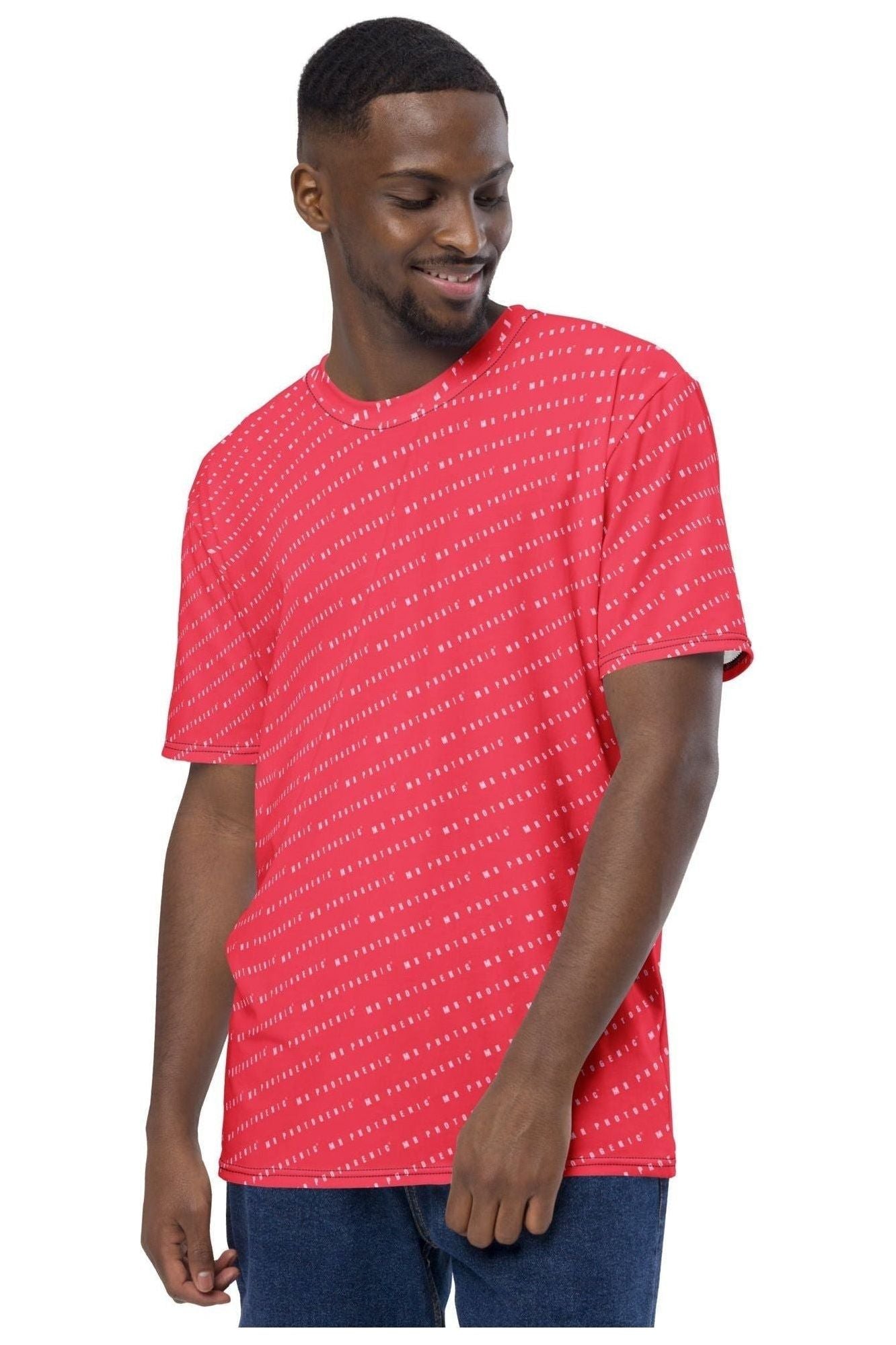 Signature Logo All Over Print T-shirt - Hot Coral