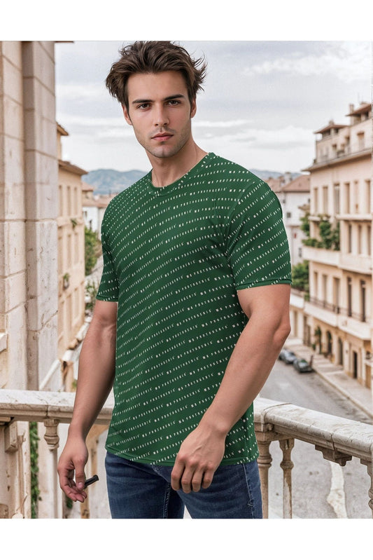 Signature Logo All Over Print T-shirt - Racing Green