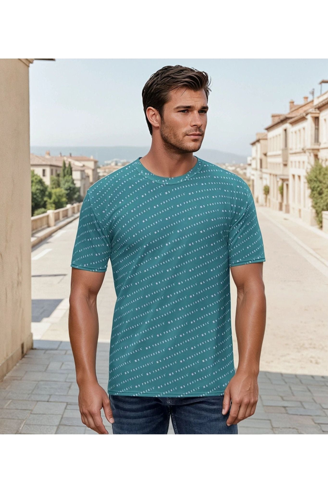 Signature Logo All Over Print T-shirt - Teal