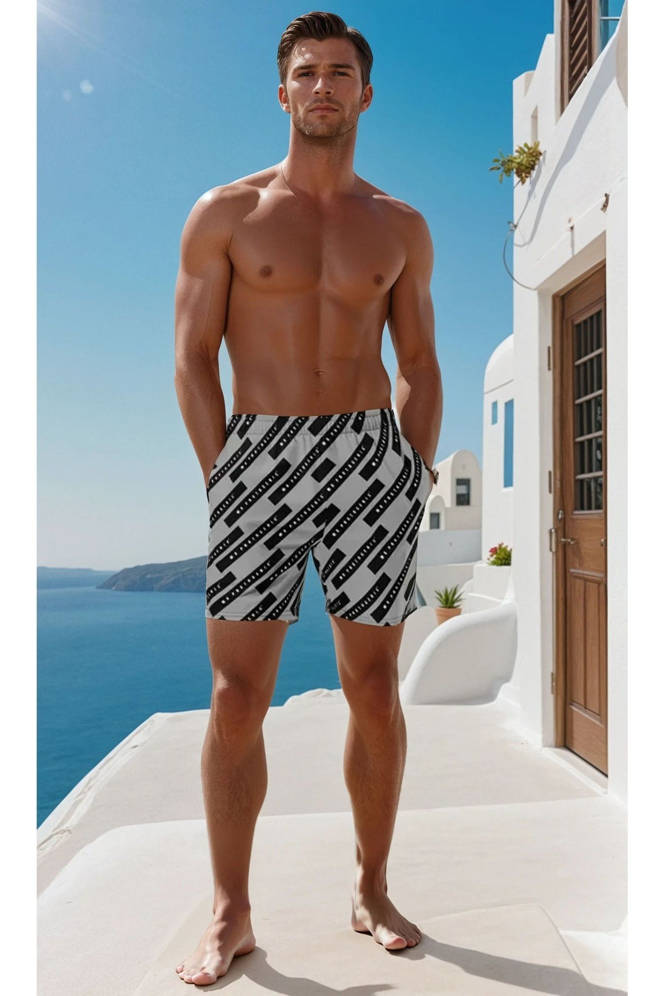 Sophisticated Logo Swim Shorts - Graphite