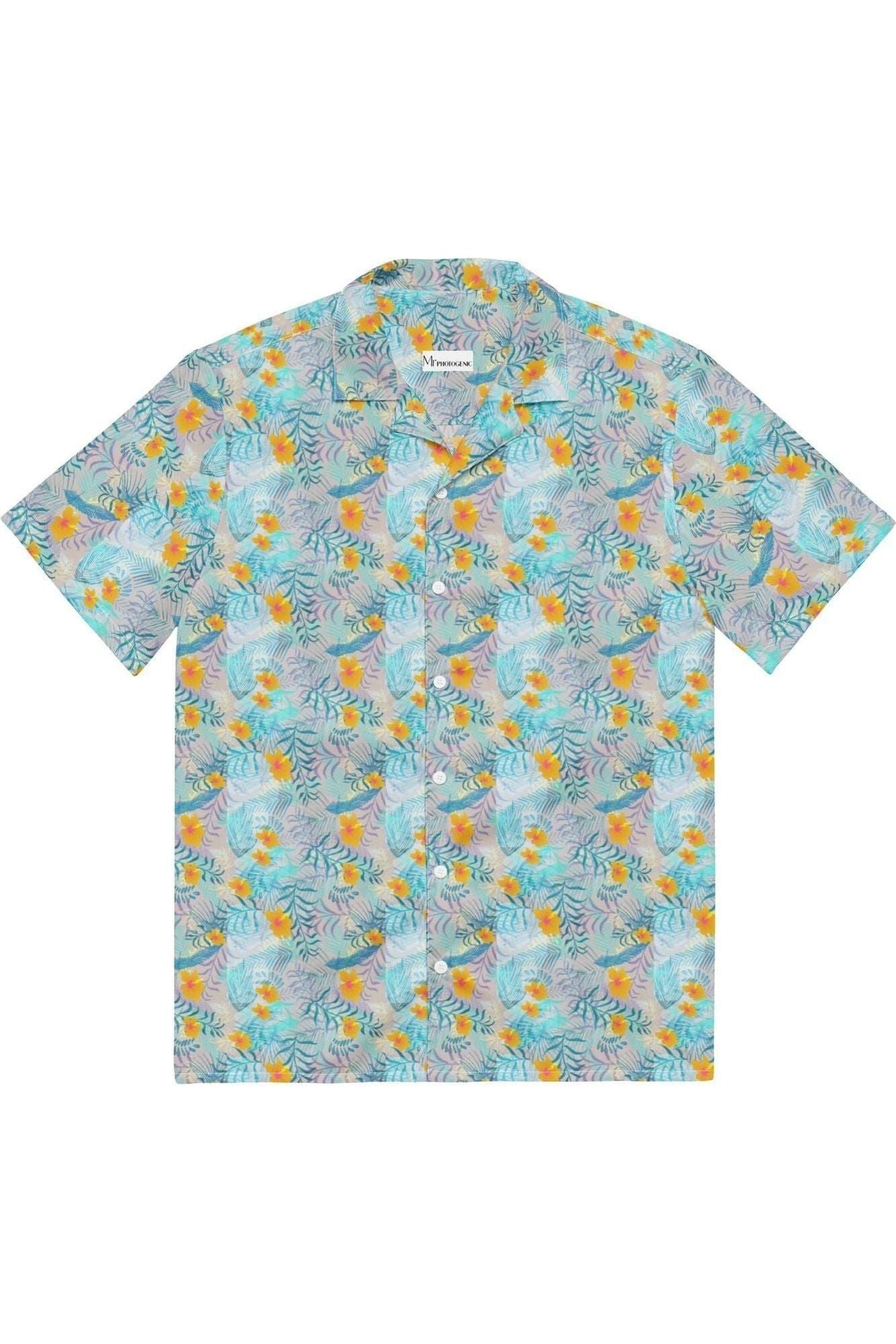 Vibing Tropics Short Sleeve Shirt - Aqua