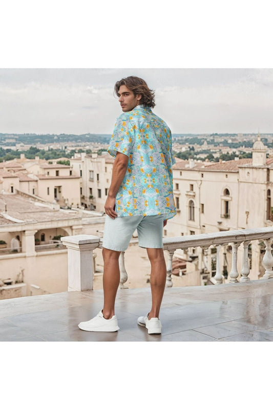 Vibing Tropics Short Sleeve Shirt - Aqua