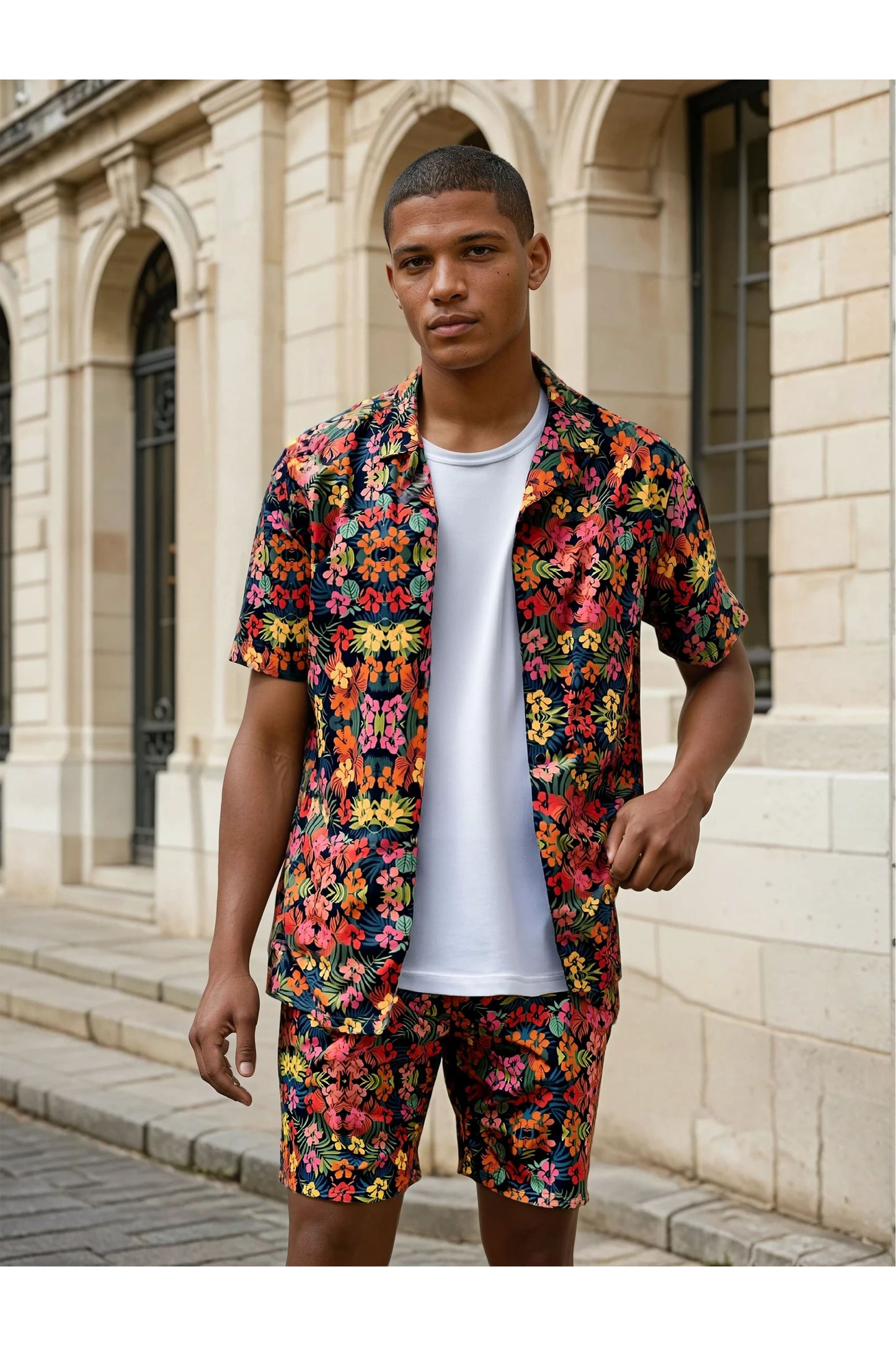 Aztec Floral Short Sleeve Shirt
