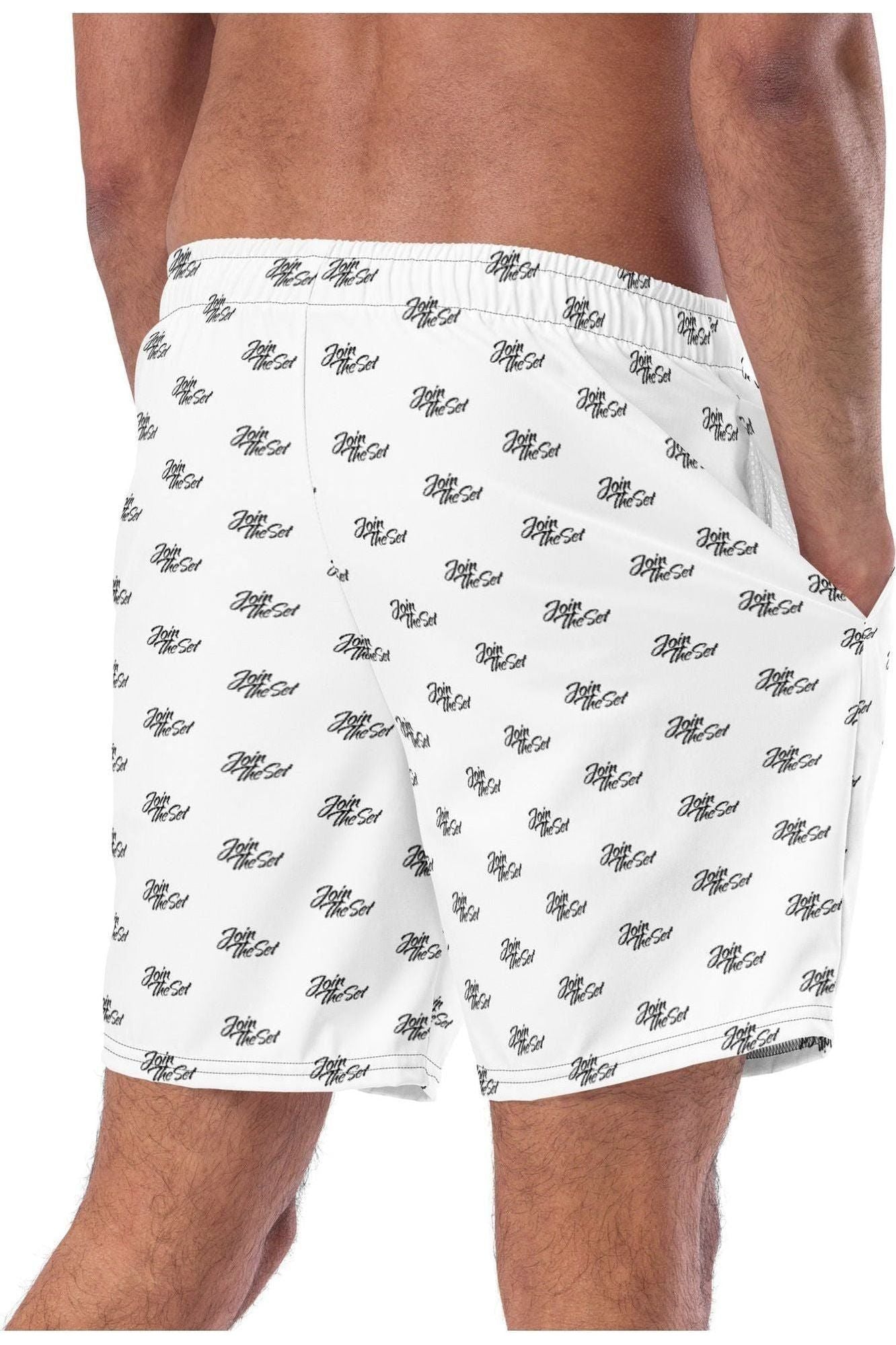 Join The Set All Over Print Swim Shorts - White