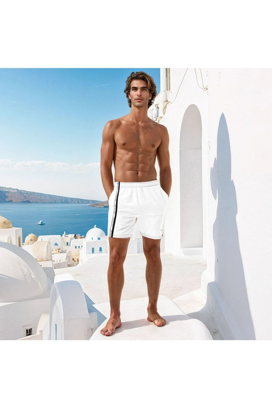 Join The Set Reel Swim Shorts - White