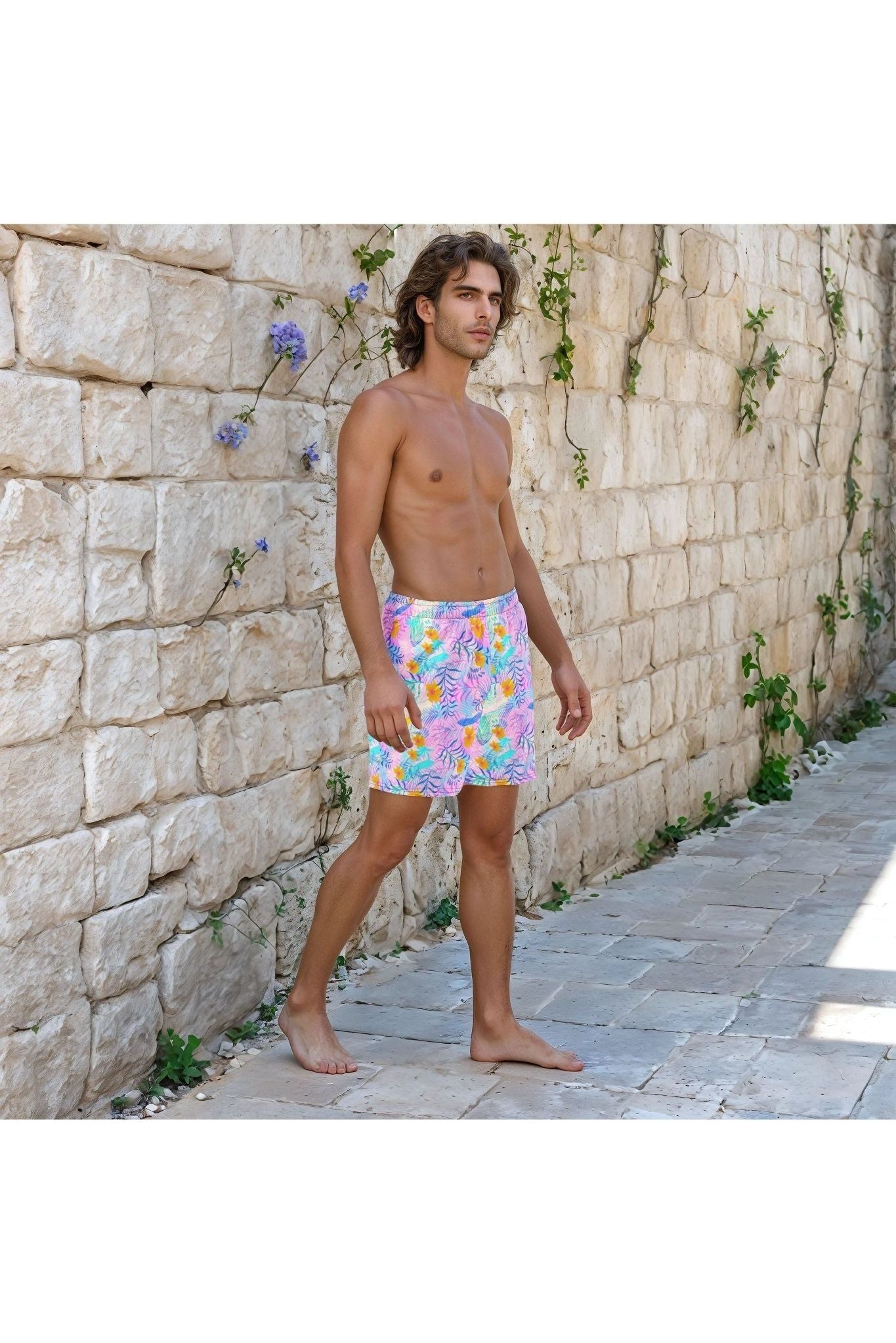 Vibing Tropics Swim Trucks - Lilac