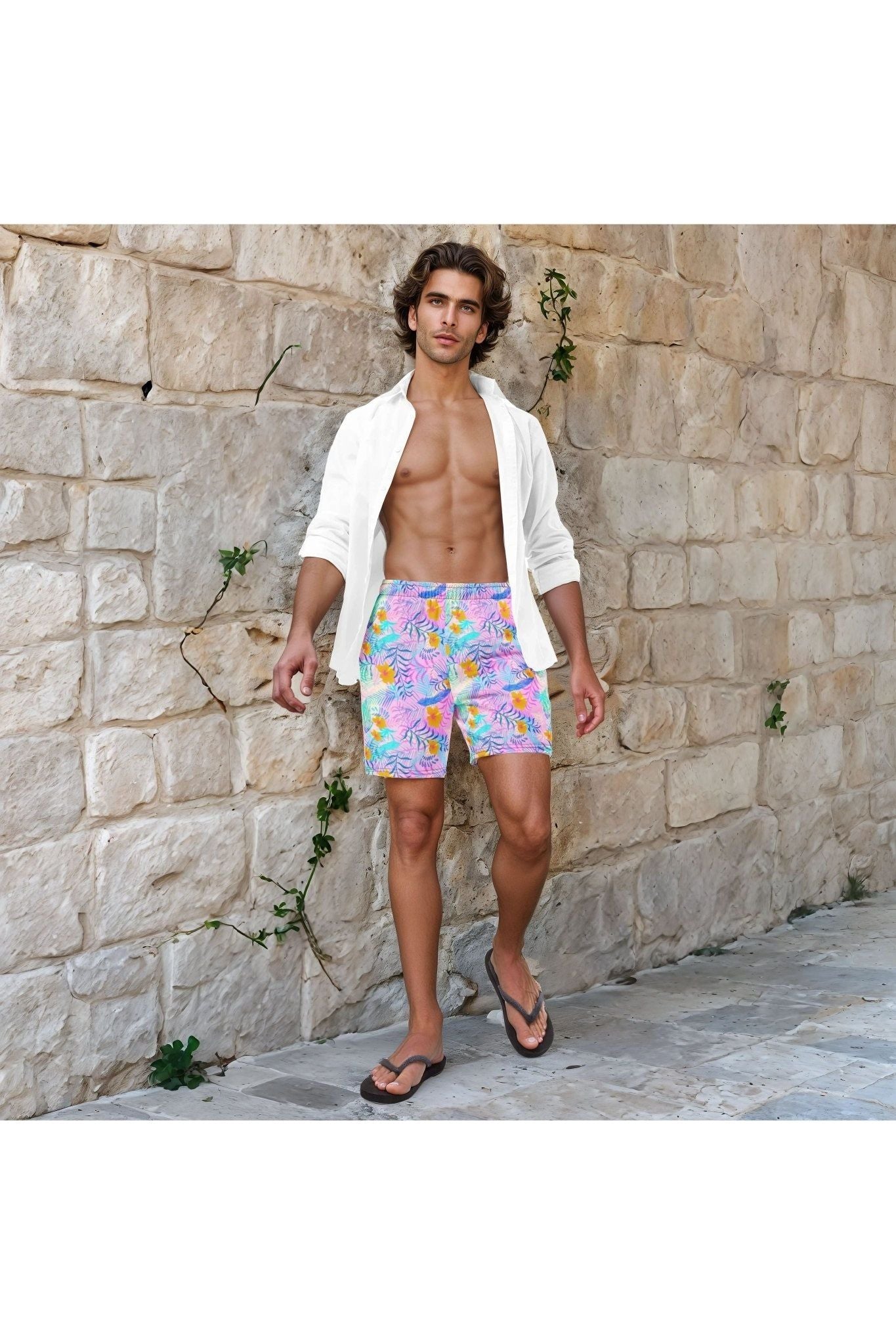Vibing Tropics Swim Trucks - Lilac