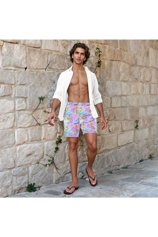 Vibing Tropics Swim Trucks - Lilac