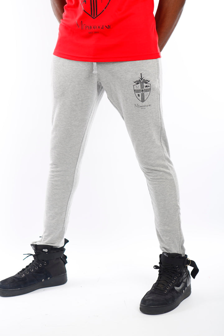 Grey Tapered Join The Set® Logo Jogger Pants - Mr Photogenic