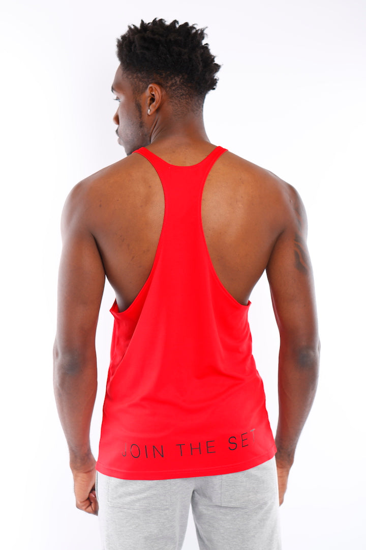 Red Join The Set® Logo Muscle Vest - Mr Photogenic