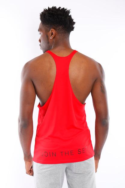 Red Join The Set® Logo Muscle Vest - Mr Photogenic
