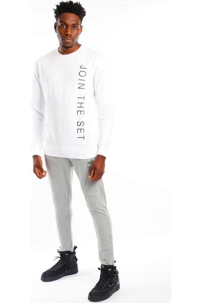 White Join The Set® Light Weight Crew Neck Sweat - Mr Photogenic