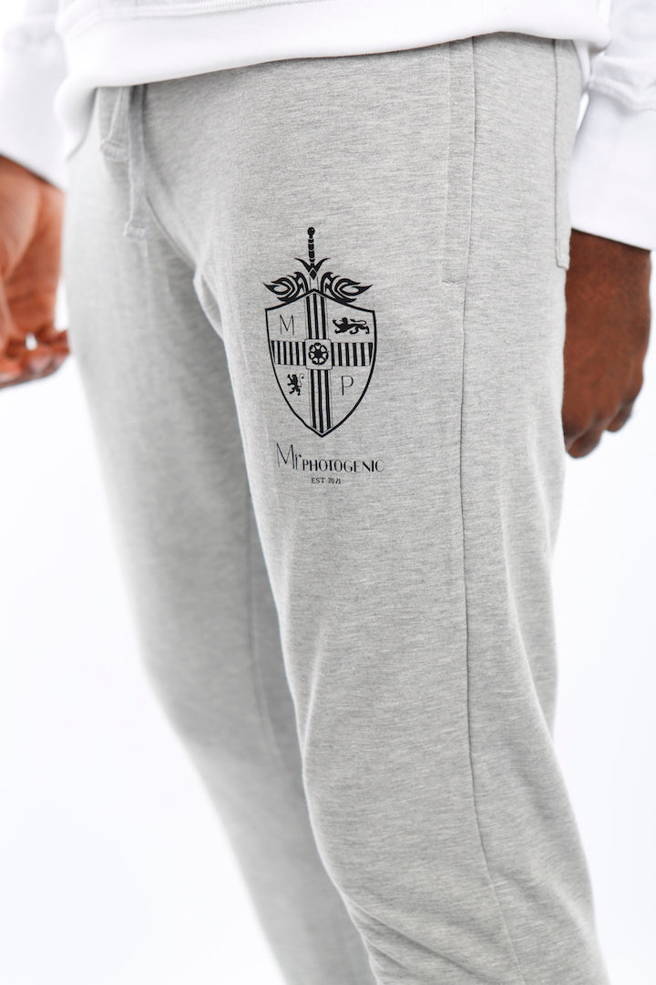 Grey Tapered Join The Set® Logo Jogger Pants - Mr Photogenic