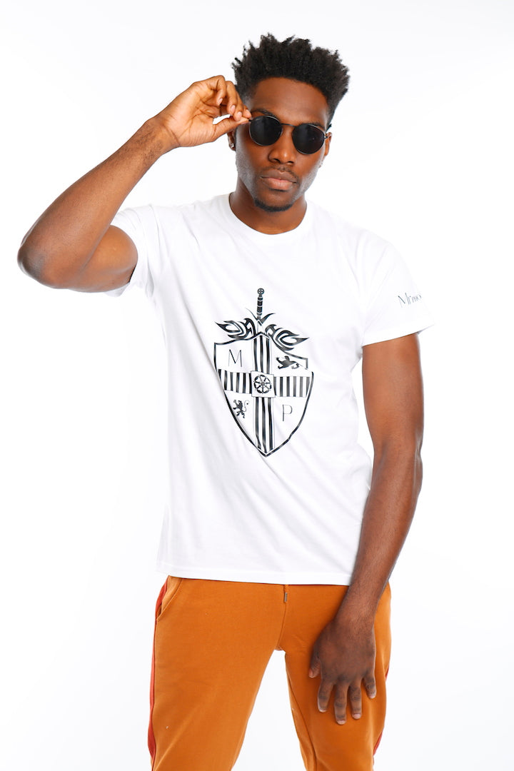 White Bold Multi Logo Lightweight T Shirt - Mr Photogenic