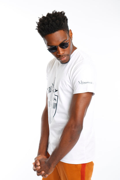 White Bold Multi Logo Lightweight T Shirt - Mr Photogenic