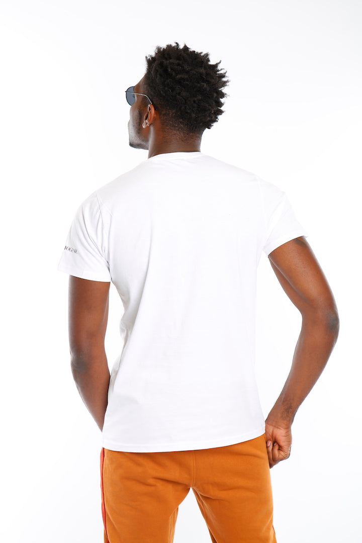 White Bold Multi Logo Lightweight T Shirt - Mr Photogenic